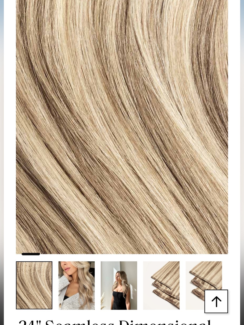 Luxy hair 24" Seamless Dimensional Cream Blonde (240g) - Picture 2 of 8